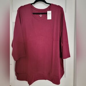 J.Jill Women's Burgundy Top